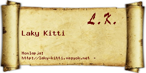 Laky Kitti névjegykártya
